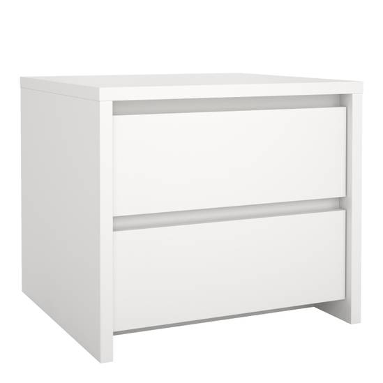 Next 51.6cm 2-Drawer Nightstand – White – image 1