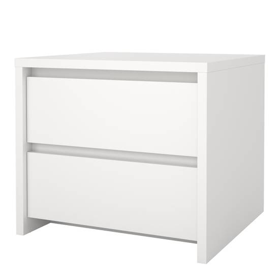 Next 51.6cm 2-Drawer Nightstand – White – image 3