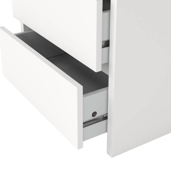 Next 51.6cm 2-Drawer Nightstand – White – image 9