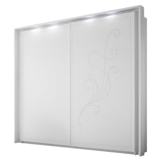 Nivea Wooden Wardrobe In Serigraphy White And LED
