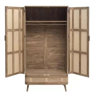 Nixa Wooden Wardrobe With 2 Doors In Oak