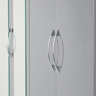 CHOICEWARDROBE Modara Grey High Gloss 6 Door Wardrobe with Mirrors & Drawers – 230cm Wide