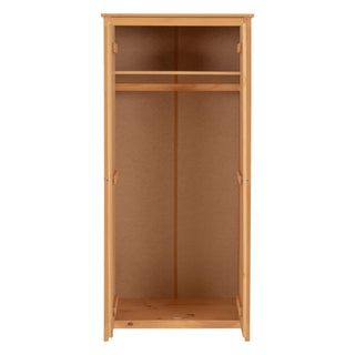 Ocala Wooden Wardrobe With 2 Doors In Antique Pine