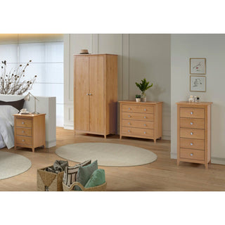 Ocala Wooden Wardrobe With 2 Doors In Antique Pine
