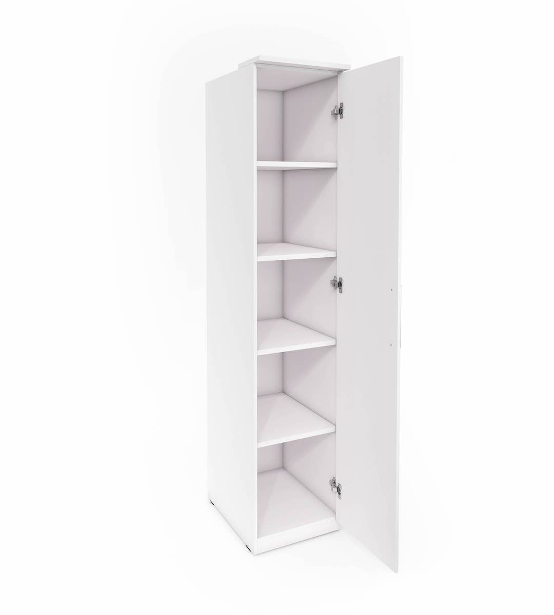 Optima 17 45cm Narrow Hinged Wardrobe - White Gloss