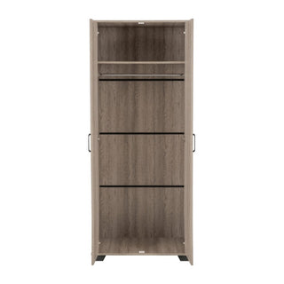 Oxnard Wooden Wardrobe With 2 Doors In Light Oak