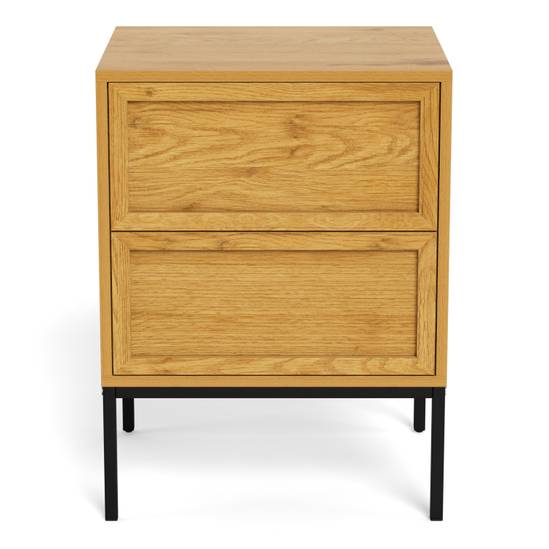 Palmdale 45.6cm 2-Drawer Bedside Table – Wild Oak – image 3