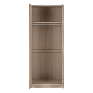 Palmyra Mirrored Wardrobe With 2 Doors In Smoked Ash