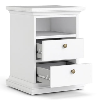 Parayo Wooden Furniture Set With 2 Doors Wardrobe In White