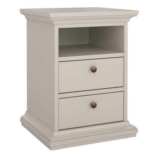 Paris 43.6cm 2-Drawer Nightstand – Cashmere – image 2