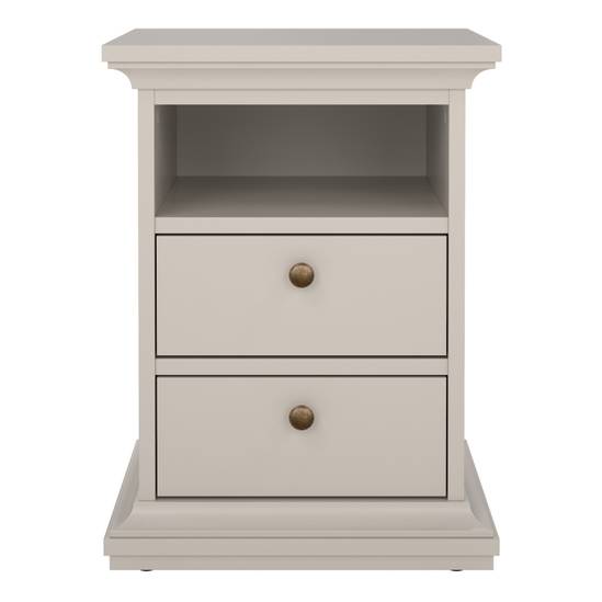 Paris 43.6cm 2-Drawer Nightstand – Cashmere – image 3