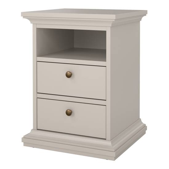 Paris 43.6cm 2-Drawer Nightstand – Cashmere – image 4