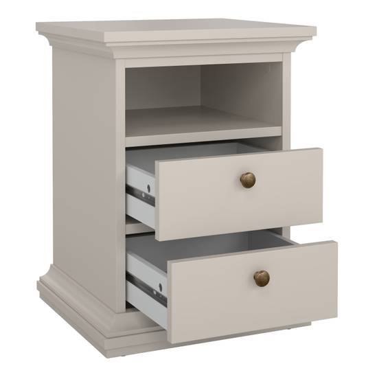 Paris 43.6cm 2-Drawer Nightstand – Cashmere – image 6