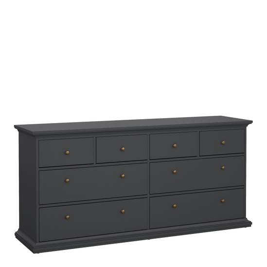 Paris 183.4cm 8-Drawer Wide Chest – Grey – image 1