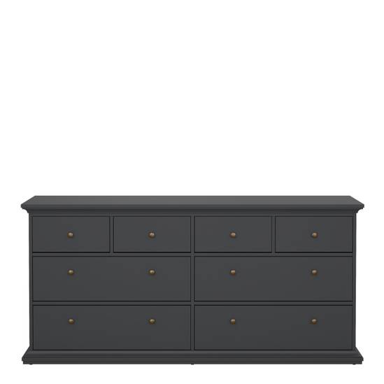 Paris 183.4cm 8-Drawer Wide Chest – Grey – image 2