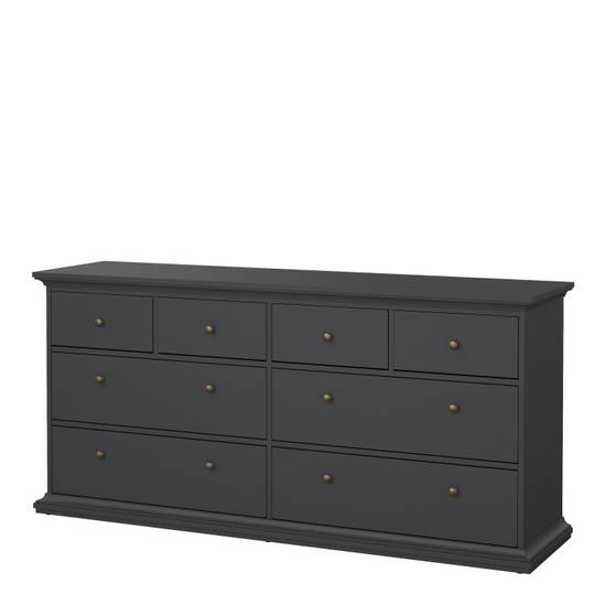 Paris 183.4cm 8-Drawer Wide Chest – Grey – image 3
