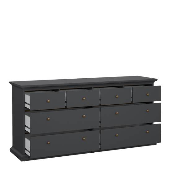 Paris 183.4cm 8-Drawer Wide Chest – Grey – image 5