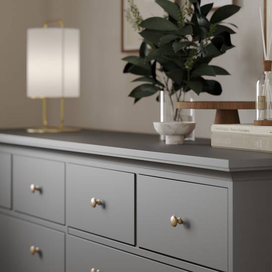 Paris 183.4cm 8-Drawer Wide Chest – Grey – image 8