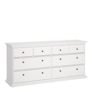 Paris 183.4cm 8-Drawer Wide Chest – White – image 1