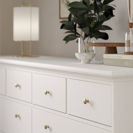 Paris 183.4cm 8-Drawer Wide Chest – White – image 8