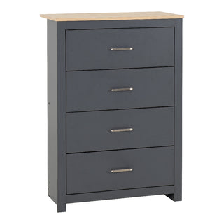 Parnu Wooden Furniture Set With 2 Doors Wardrobe In Grey And Oak