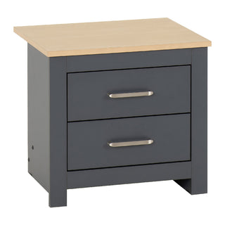 Parnu Wooden Furniture Set With 2 Doors Wardrobe In Grey And Oak