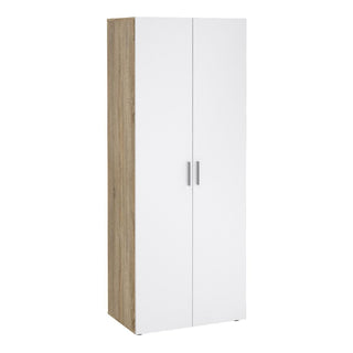 Perkin Wooden Furniture Set With 2 Doors Wardrobe In White
