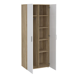 Perkin Wooden Furniture Set With 2 Doors Wardrobe In White