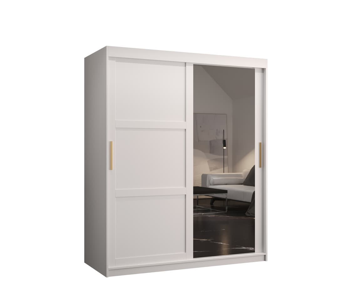 Ramiro II Sliding Door Wardrobe 150cm - White — view 1