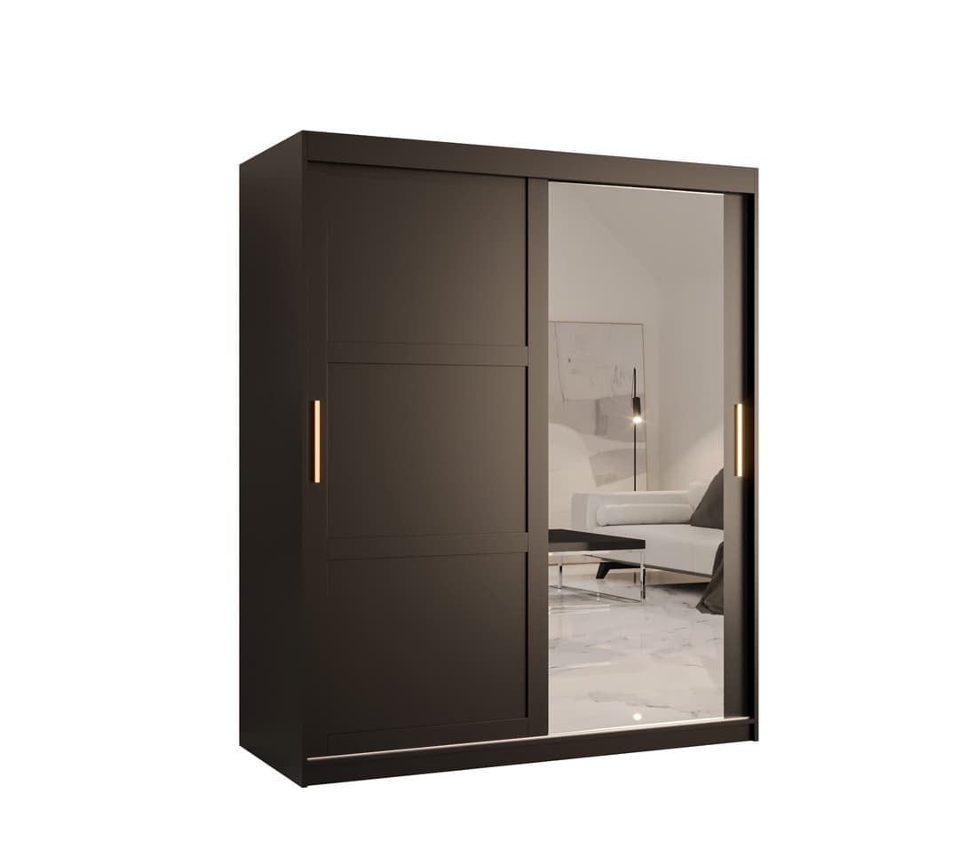 Ramiro II Sliding Door Wardrobe 150cm - Black — view 1