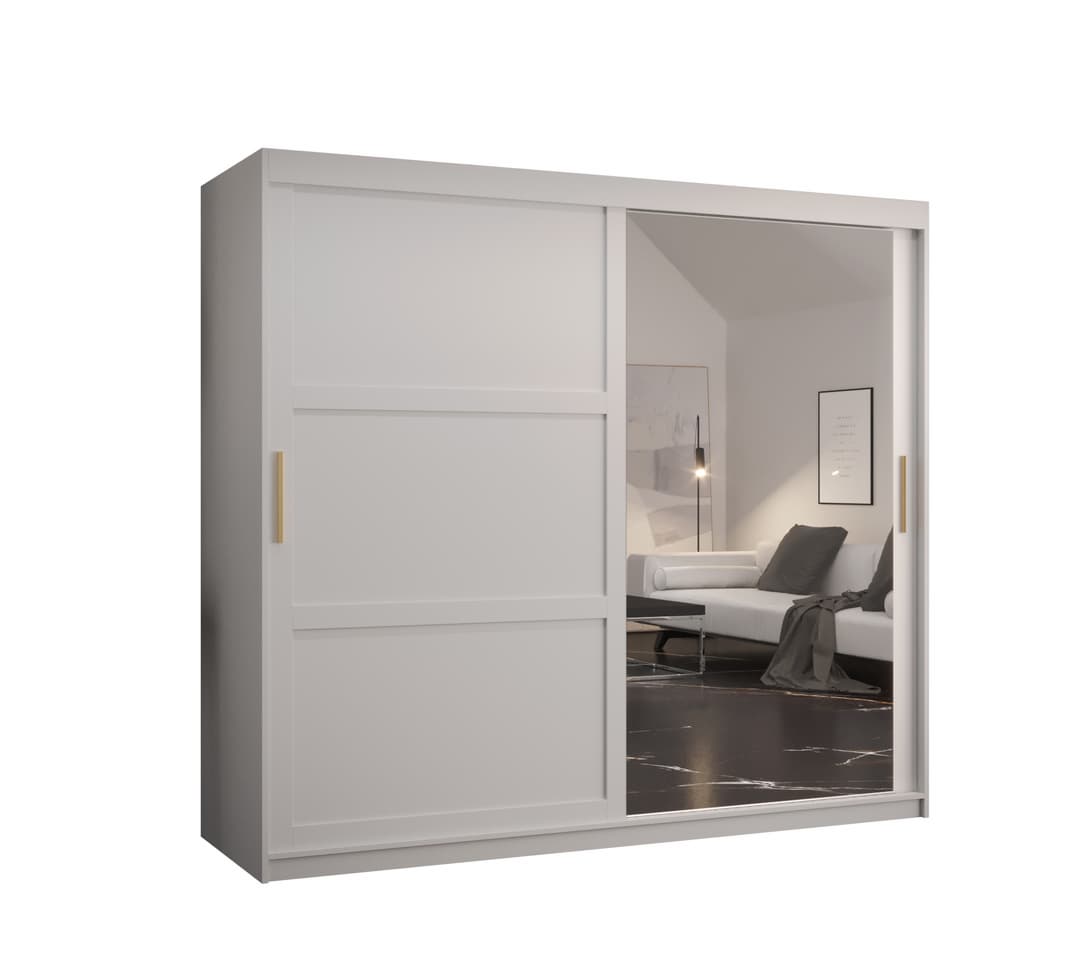 Ramiro II Sliding Door Wardrobe 200cm - White — view 1