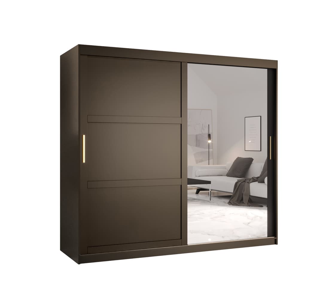 Ramiro II Sliding Door Wardrobe 200cm - Black — view 1