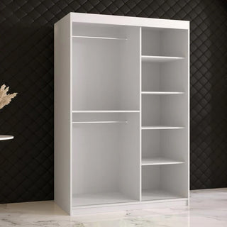 Rieti I Wooden Wardrobe 2 Sliding Doors 120cm In White