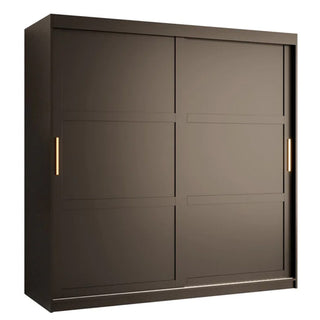 Rieti I Wooden Wardrobe 2 Sliding Doors 180cm In Black