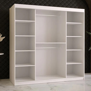 Rieti I Wooden Wardrobe 2 Sliding Doors 180cm In White