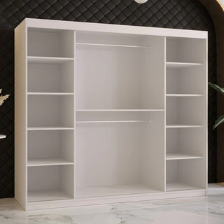 Rieti I Wooden Wardrobe 2 Sliding Doors 200cm In White
