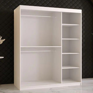 Rieti II Mirrored Wardrobe 2 Sliding Doors 150cm In White