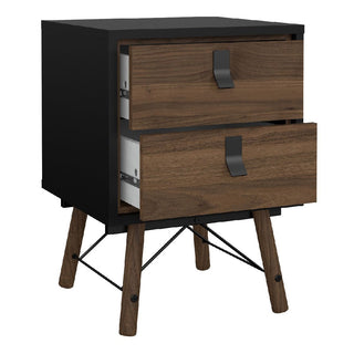 Rynok Wooden Furniture Set With 3 Doors Wardrobe In Black Walnut