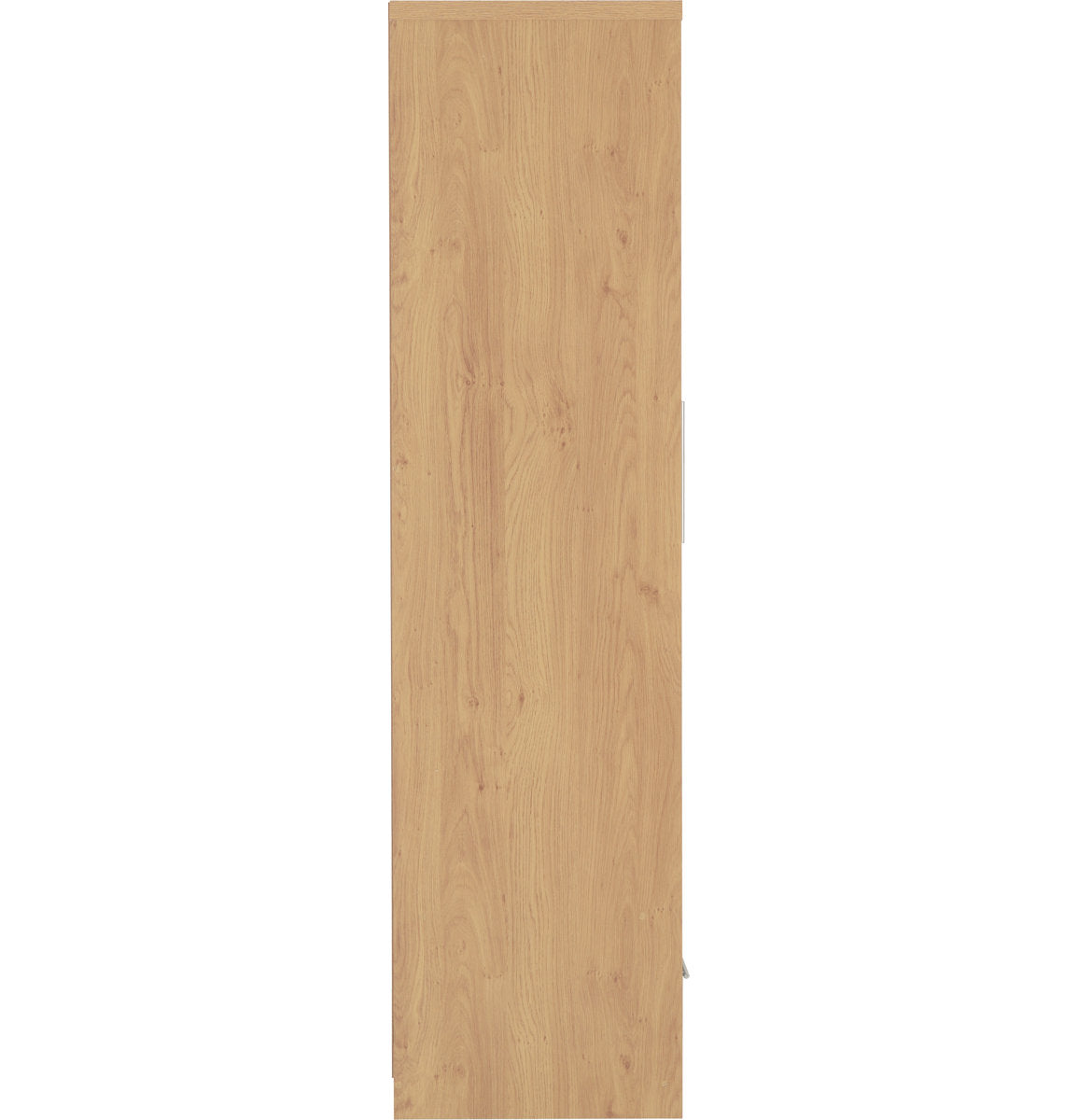 Samaira 2 Door 1 Drawer Wardrobe – 76 cm, Grey Gloss Front with Oak Effect Frame, Compact Bedroom Storage – product image 2