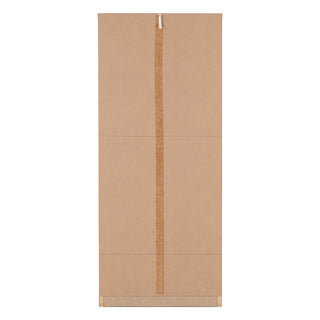 CHOICEWARDROBE Samaira 2 Door 1 Drawer Wardrobe – 76 cm, Grey Gloss Front with Oak Effect Frame, Compact Bedroom Storage