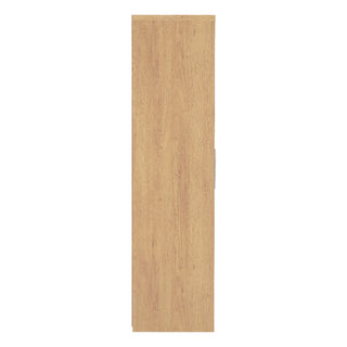 CHOICEWARDROBE Samaira 3 Door 2 Drawer Wardrobe – 111cm, Grey Gloss Front with Oak Effect Frame, Modern Bedroom Storage