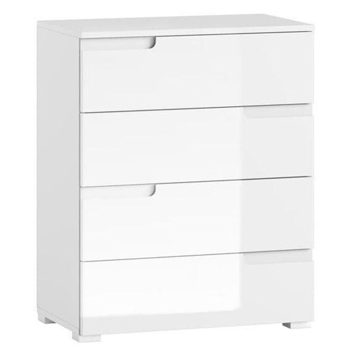 Sarnia 50cm 4-Drawer Chest - White Gloss