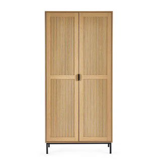 Sarnia Wooden Wardrobe With 2 Doors In Natural