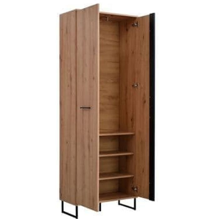 Sassari 70cm 2-Door Narrow Wardrobe - Artisan Oak Effect