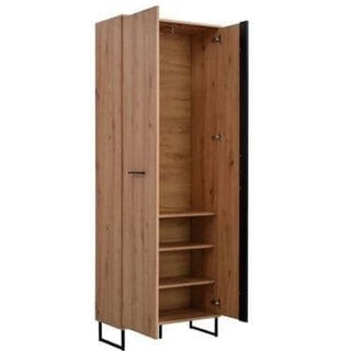 Sassari 70cm 2-Door Narrow Wardrobe - Artisan Oak Effect