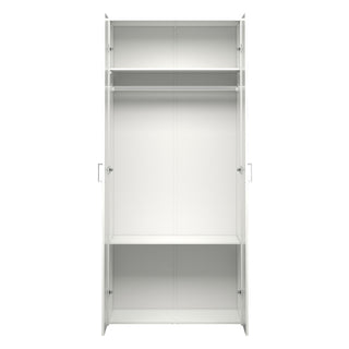 Scalia Wooden Wardrobe With 2 Doors In White