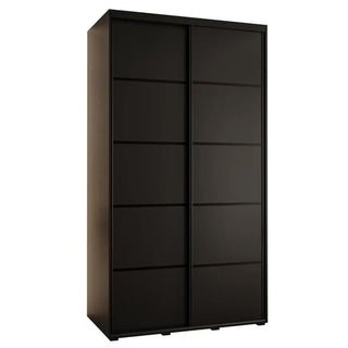Canon 2 sliding door wardrobe in black - modern furniture with sleek lines.
