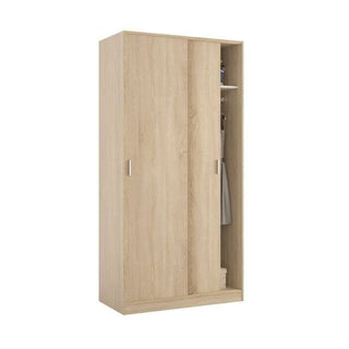 Erich 2 door sliding wardrobe in oak effect finish