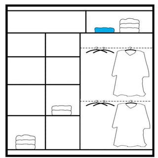 Sliding Wardrobe - BROADLAND 2 Door Mirrored Wardrobe Black 203cm