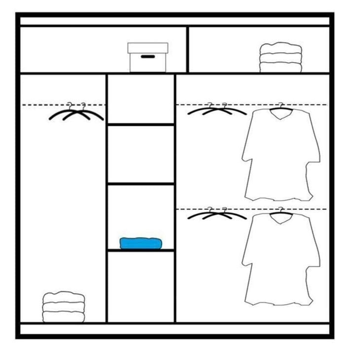 Broadland 203cm 2-Door Mirrored Sliding Wardrobe – White – product image 13